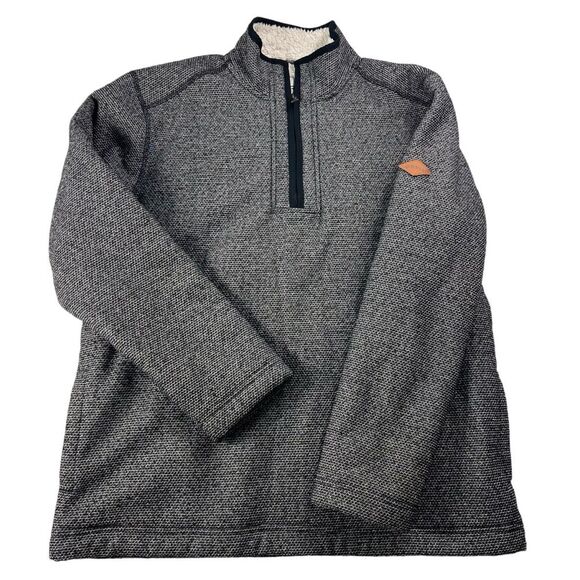 Orvis Fleece Lined Quarter Zip Pullover Medium Sweater Sweatshirt Cozy Warm - Picture 1 of 11